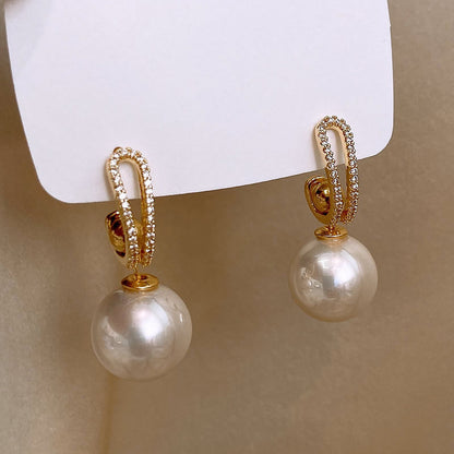Multiple Ways To Wear Pearl Earrings Eardrops Women's Exquisite