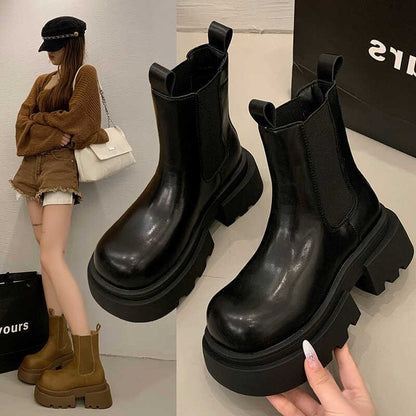 Invisible Heightening Retro Western-style Boots