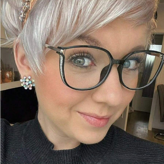 Anti-blue Light Reading Glasses For Women Fashion Large Rim