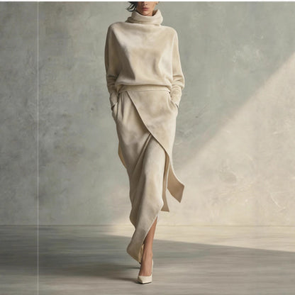 Elegant Suede Dress Women