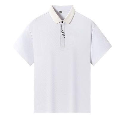 Men's High-end Casual Comfortable Solid Color Short-sleeved Top