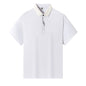 Men's High-end Casual Comfortable Solid Color Short-sleeved Top