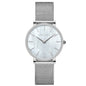 Full Stainless Steel Shell Chain Women's Diamond Shell Surface Quartz Watch