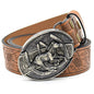 Personality Student Trendy Printing Engraving Smooth Buckle Knife Embossing Belt