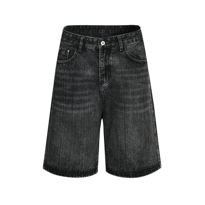 Retro Washing Water Denim Shorts Men