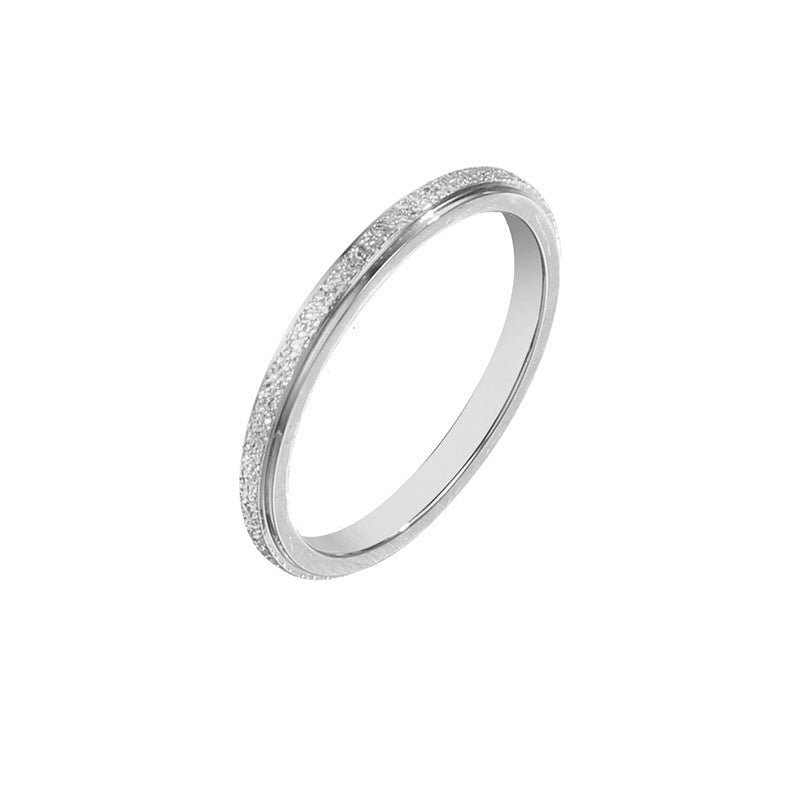 Women's Korean-style Ultra-fine Frosted Ring Rose Gold