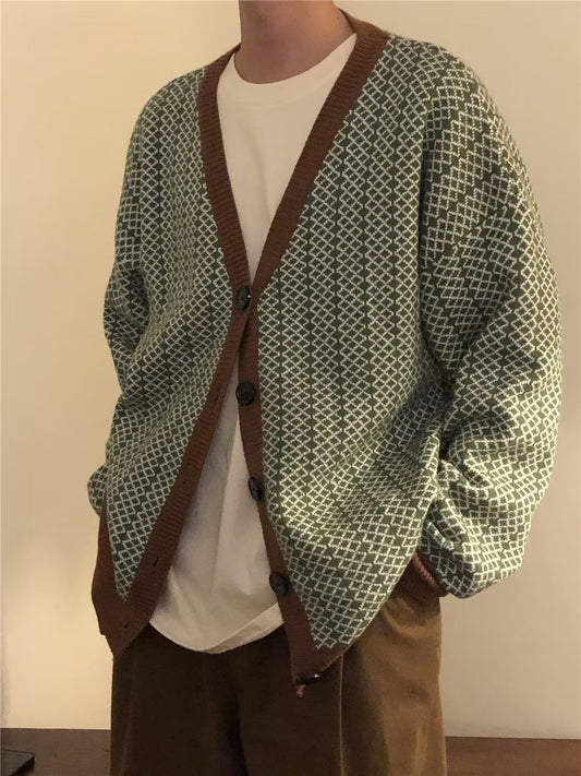Tide Coffee Vintage Knitted Cardigan Vest