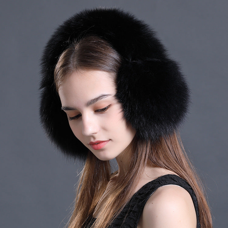 All Real Fur Fox Fur Earmuffs