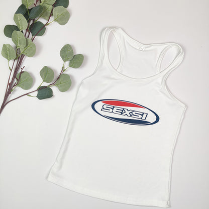 Solid Color Letter Slim Sleeveless Women's Vest