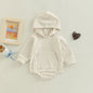 New Infant And Toddler Thin Pit Strip Long-sleeved Hooded Harness Crawling Clothes