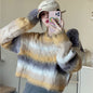 Age-defying Gradient Color Loose Short Knit Tops