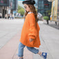 Big Kids' Pullover In Solid Color Loose Knit Sweater
