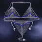 Sapphire Rhinestone Chest Chain Body Chain Jewelry