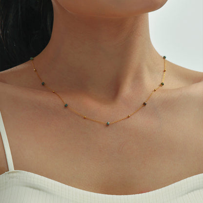 Handmade Beaded Necklace For Women Geometric Design