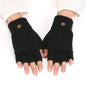 Women's Korean-style Thickened Thermal Knit Gloves In Solid Colors For Winter