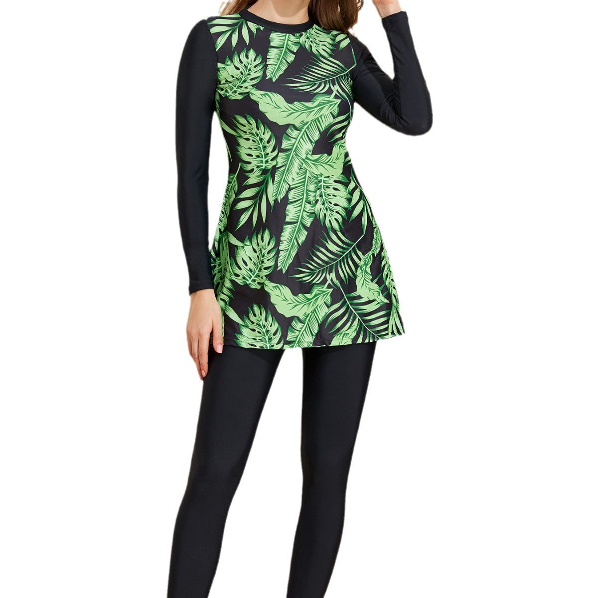 Muslim Women's Long-sleeved Trousers Two-piece Swimsuit