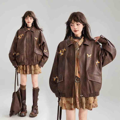 Advanced Brown Leather Jacket For Women