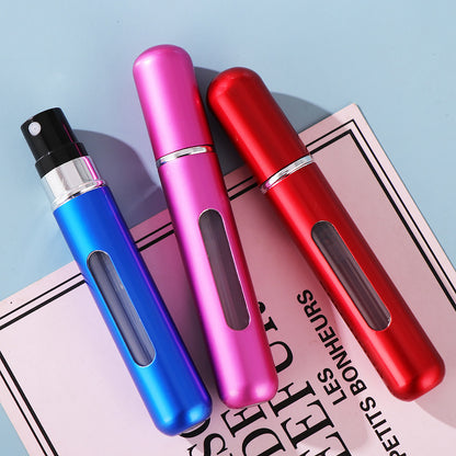 Perfume Sub-bottles Color Direct Charging Aluminum Perfume Bottle Press Head Portable Travel Split Liquid Spray Bottle