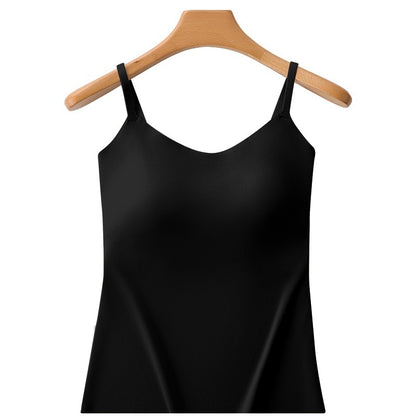 Summer Fixed Cup Without Steel Ring Outer Wear Traceless Bottoming Plus Size Slip Top Women