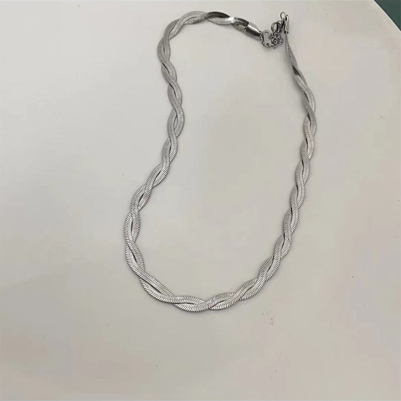 High-grade K Gold Cross Titanium Steel Necklace For Women