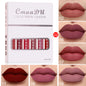 6 Pieces Of Matte Non-stick Cup Waterproof Lipstick Long Lasting Lip Gloss