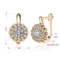 Women's Fashion K Gold Diamond Earrings