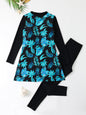 Muslim Women's Long-sleeved Trousers Two-piece Swimsuit