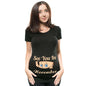 Women's Maternity Clothes Black Short-sleeved T-shirt