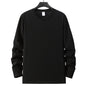 White Long Sleeve T Shirt Solid Color Cotton Base Layer