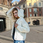 Hooded Short Cardigan Sweater Coat