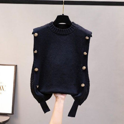Knitted Loose Top Sweater Vest