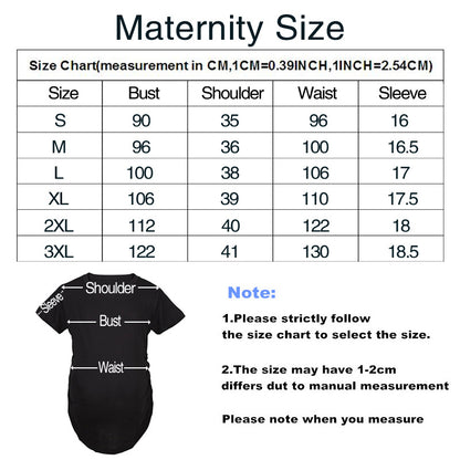 Christmas Cartoon Snowman Print Maternity Dress Summer Plus Size Maternity Short-sleeved T-shirt