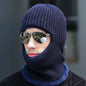 Winter Warm Unisex Dome Brimless Terry Neck Protection Thickened Flat Brim Knitted Hat