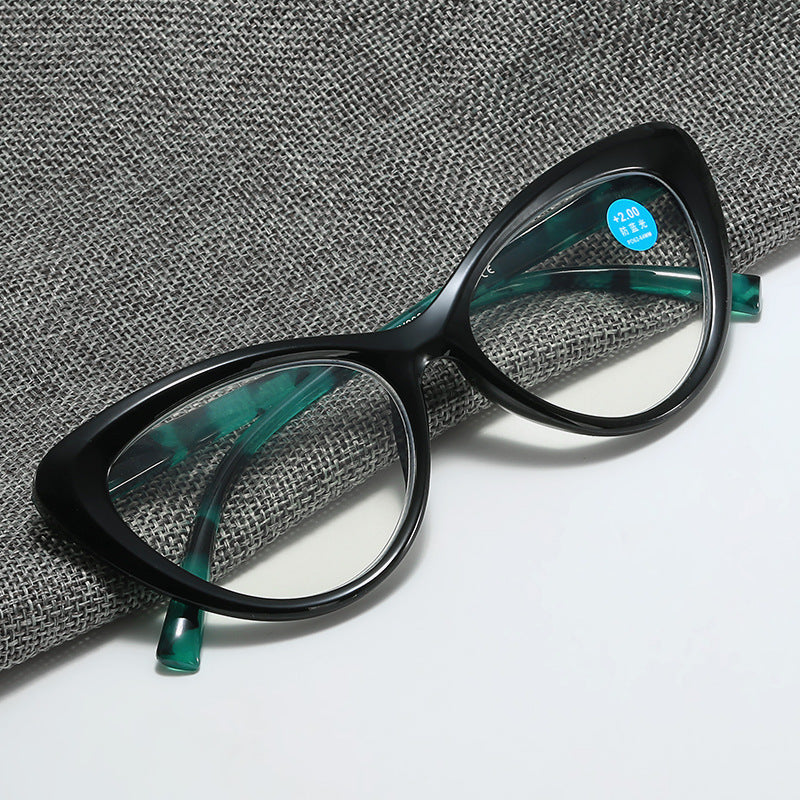 New Fashion Cat Eye Printed Anti-blue Light Reading Glasses For Men And Women