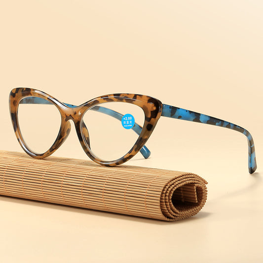 New Fashion Cat Eye Printed Anti-blue Light Reading Glasses For Men And Women