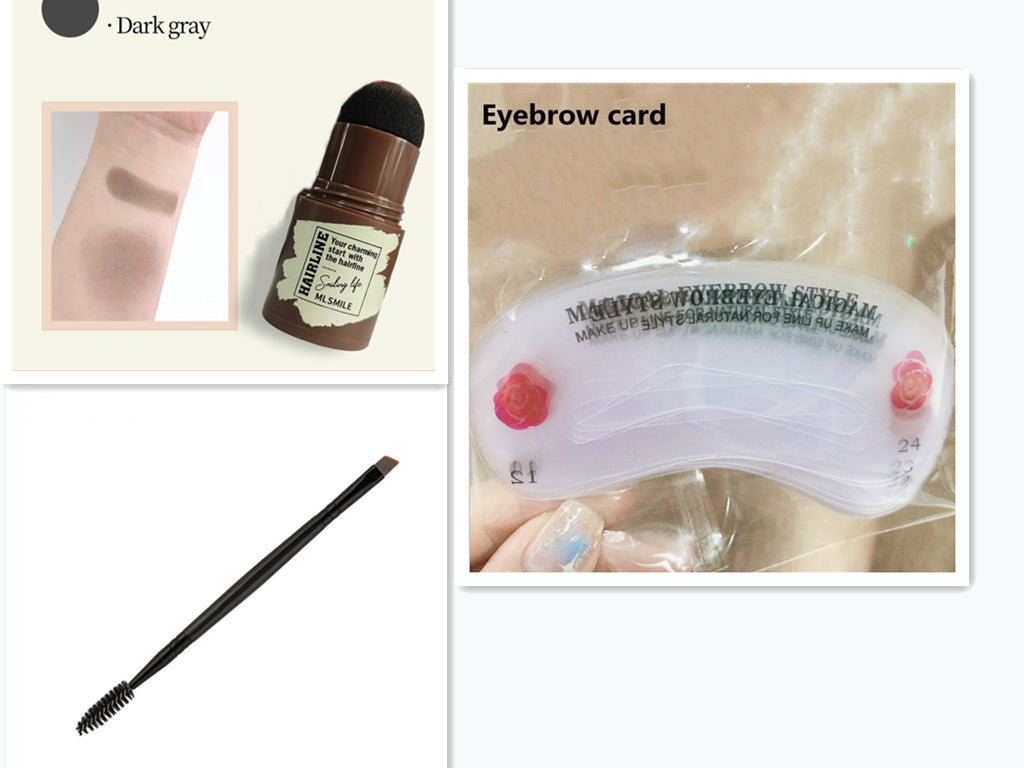 Double eyelash brush eyebrow brush