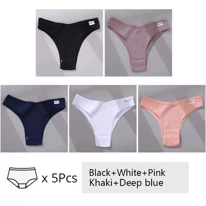 5Pcs Set Women Panties Cotton Underwear M-XL Comfo