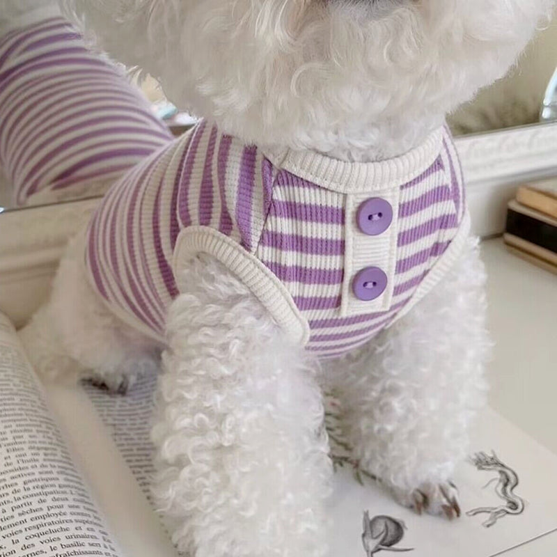 Summer Thin Pet Stripe Tank Top