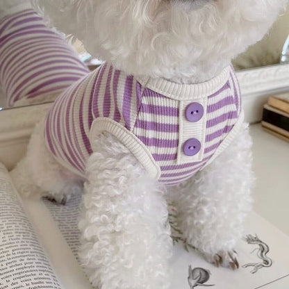 Summer Thin Pet Stripe Tank Top