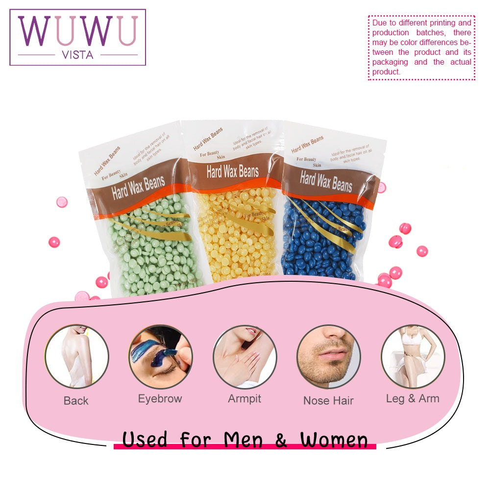 Wax Beans 3.52oz For Hair Removal, Brazilian Coarse Waxing For Bikini, Face, Eyebrow, Back, Chest, Legs, Armpit, At Home Waxing Beads For Women Men
