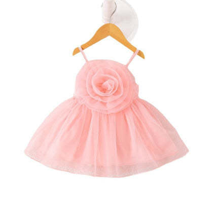 Baby And Toddler Floral Strap Mesh Dress