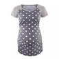 Round Neck Short Sleeve Printed Maternity T-shirt