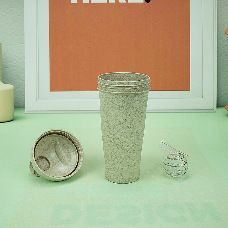 White Powder Milkshake Portable Fitness Sports Water Cup