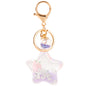 Color Small Pendant Peach Five-pointed Star Liquid Quicksand Keychain
