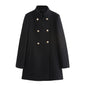 Fashion Blended Double Breasted Coat Coat For Women