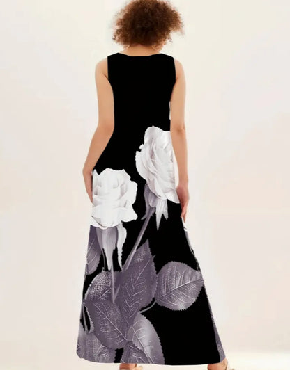 Floral Print Long Dress For Women