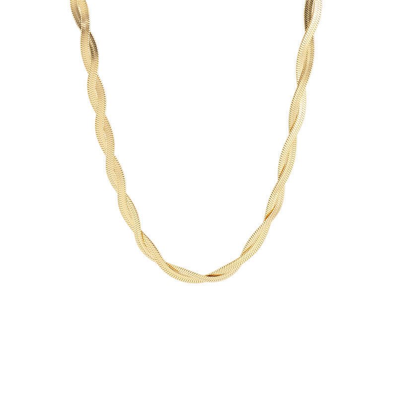 High-grade K Gold Cross Titanium Steel Necklace For Women