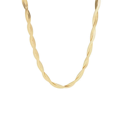 High-grade K Gold Cross Titanium Steel Necklace For Women