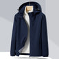 Couple Single-layer Jacket Windproof Sports Fleece-lined Padded Overalls