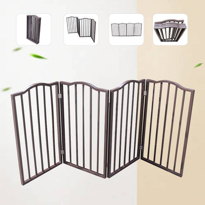 Pet Gate,Dog Gate For Doorways,Stairs Or House,standing, Folding,Arc Wooden